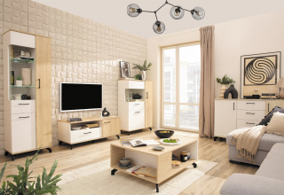 MADISON - Dub Piškotový/Bílý Lux