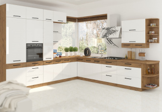 Kuchyně VEGAS - Dub Lancelot / Bílý Lesk