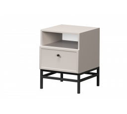 LORINI NOČNÍ STOLEK 45 1SZ - kašmír / černá úchytka / černý rám