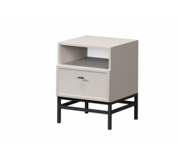 LORINI NOČNÍ STOLEK 45 1SZ - kašmír / černá T-bar / černý rám