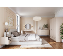 LORINI NOČNÍ STOLEK 45 1SZ - kašmír / černá úchytka / závěsný