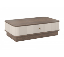 VESPER KONFERENČNÍ STOLEK 103 1SZ - kašmírové MDF / ořech / zlaté úchyty / sokl