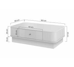 VESPER KONFERENČNÍ STŮL 103 1SZ - kašmírové MDF / ořech / černé úchyty / sokl