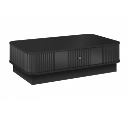 VESPER KONFERENČNÍ STOLEK 103 1SZ - černý MDF / černý MDF / zlaté úchyty / sokl