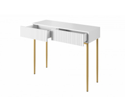 NICOLE KONZOLA 100 2SZ - bílý mat / zlatý rám