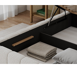 Bed Lamica 90x200 + wooden frame/ standard lift/ bedding box Royal 01 Not applicable 1