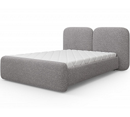Bed Ollival 160x200 with metal frame and storage box, beige velvet Paolli 04 140x200 1