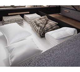 Bed Ollival 140x200 with metal frame and storage box, beige velvet Paolli 04 160x200 1