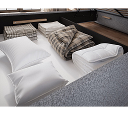Bed Ollival 160x200 with metal frame and storage box, white velvet Royal 04 1