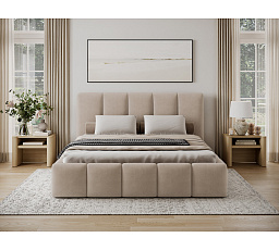 Bed Edvige+ wooden frame/ gas lift / bedding box 140x200 Jasmine 22 Not applicable 1