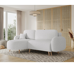 Bawal corner sofa with sleeping function and storage compartment, light grey bouclé, left-hand side Tonall 03 188x100 Left 1
