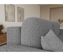 Bawal corner sofa with sleeping function and storage compartment, grey bouclé, left-hand side Royal 04 188x100 Left 1