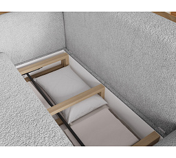 Bawal corner sofa with sleeping function and storage compartment, gray plush, right-hand side Avexin 04 188x100 Right 1