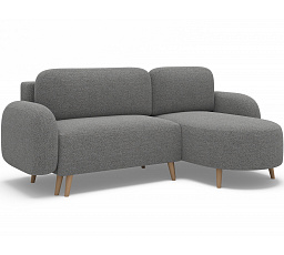 Bawal corner sofa with sleeping function and storage compartment, grey bouclé, right-hand side Royal 04 188x100 Right 1