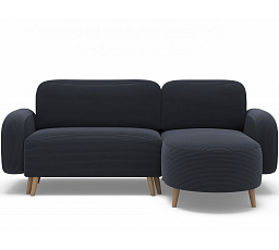 Bawal corner sofa with sleeping function and storage compartment, dark grey velvet, right-hand side Jarell 06 188x100 Right 1