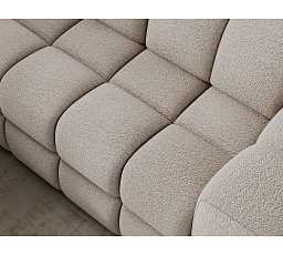 Bronon left-hand corner sofa with sleeping function and storage compartment, beige bouclé Royal 18 123x212 Left 1