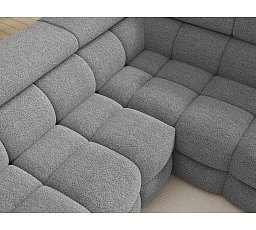 Carmenn corner sofa with sleeping function, storage compartment and adjustable headrests, gray bouclé, right-hand side Royal 04 205x126 Right 1