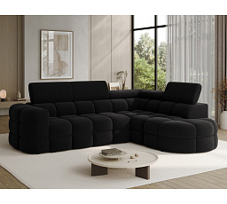 Carmenn corner sofa with sleeping function, storage compartment and adjustable headrests, dark gray bouclé, right-hand side Royal 05 205x126 Right 1
