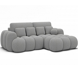 Covelion Corner Sofa Bed with Storage, Grey Velvet, Right-Hand Facing Calmora 04 193x60 Right 1