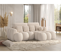 Covelion Corner Sofa Bed with Storage, Beige Velvet, Right-Hand Facing Calmora 18 193x60 Right 1