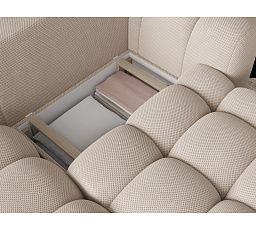 Cozion Corner Sofa Bed with Storage, Beige Velvet, Left-Hand Facing Calmora 18 202x140 Left 1