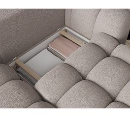 Cozion Corner Sofa Bed with Storage, Beige Bouclé, Left-Hand Facing Royal 18 202x140 Left 1