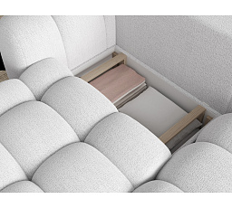 Cozion Corner Sofa Bed with Storage, White Bouclé, Right-Hand Facing Royal 01 202x140 Right 1