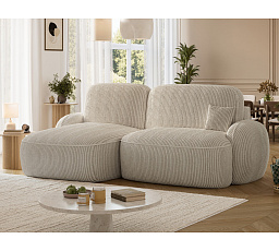 Tesalia corner sofa with sleeping function and storage compartment, beige bouclé, left-hand side Modullo 18 197x115 Left 1