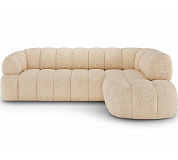 Tontano corner sofa with sleeping function and electrically extendable seat, light beige chenille, right-hand Kendell 18 183x77 Right
