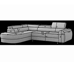 Vesteria left-hand corner sofa with sleeping function and storage compartment, light brown bouclé Xillar 20 120x200 1