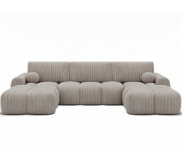 Vianetto corner sofa with sleeping function and storage compartment, white velour, universal Modullo 01 275x130 Symmetrical 1