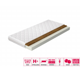 Matrace Pěnová Luna 200x200 Hypoalergenní potah Microfibre