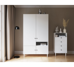 Dullum 120 Skříň Bílá Bílá 120x205 Nevztahuje se