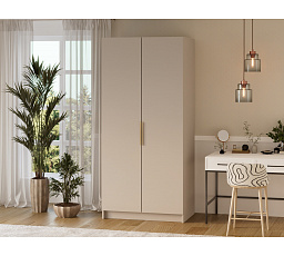 Mirtillo two-door wardrobe in cashmere Cashmere 100x216