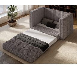 Kastol sofa bed, light grey velour Modullo 04 107x195