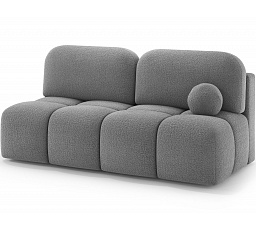 Nuwia sofa with sleeping function and storage box, grey bouclé upholstery Modullo 01 145x200 1
