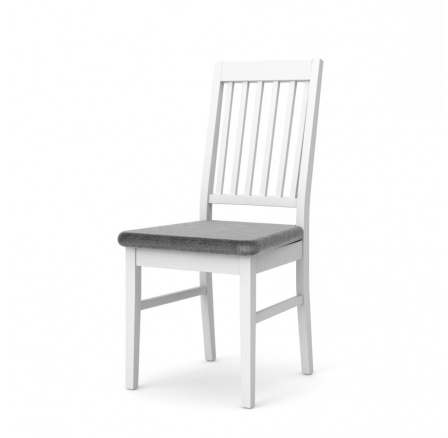 Židle Provence 306 bílá/šedá látka-2 ks