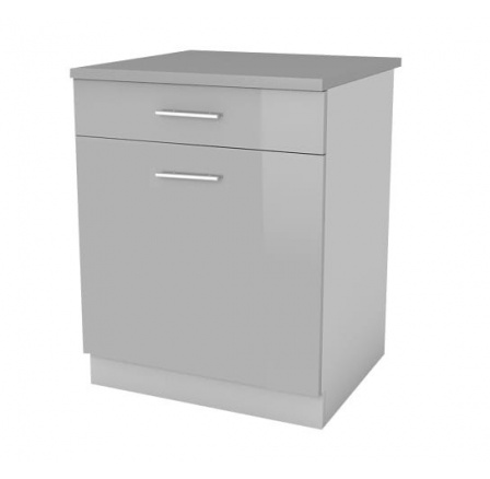 Kuchyňská skříňka Femme D60 1D1SZ šedý lesk