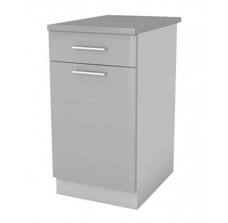 Kuchyňská skříňka Femme D40 1D1SZ šedý lesk