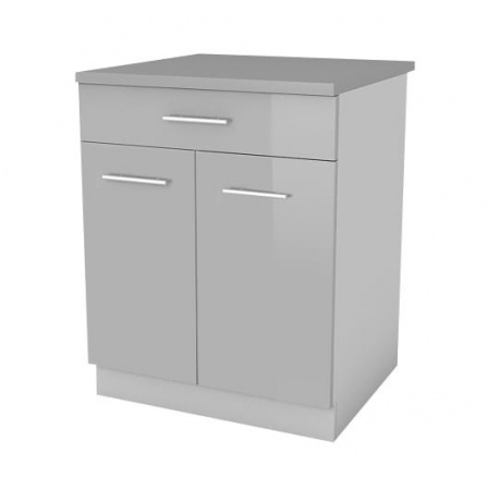 Kuchyňská skříňka Femme D60 2D1SZ šedý lesk