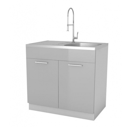 Kuchyňská skříňka Femme ZL80 2D1B šedý lesk