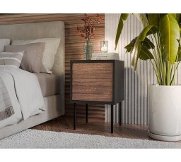 CORTINA noční stolky černý/ořech (2 ks)=1 str. )