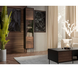 CORTINA vitrína černá/ořech (1 ks)=2 str. )