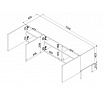 TV komoda PALAZZO BIS 150 3D, bílá