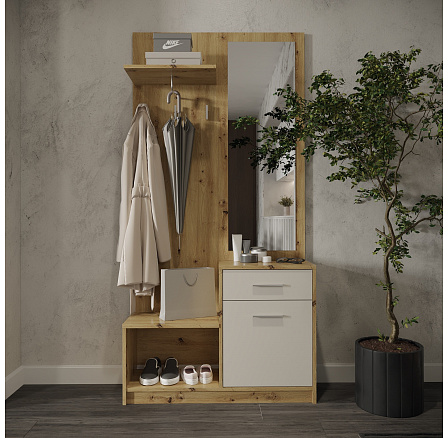 Předsíňová stěna PERGO, Dub artisan / Kašmír