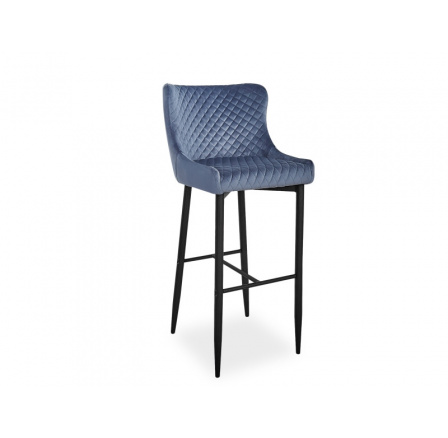 Barová židle COLIN B H-1 Velvet, černá/šedá 14