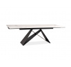 Jídelní stůl WESTIN III CERAMIC 180, bílý mat/Černý mat