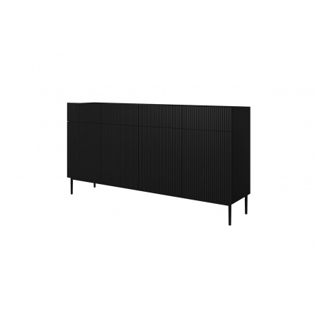 Komoda Nicole, matná černá / černé nohy Komoda Nicole, matná černá / černé nohy