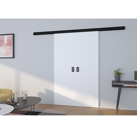 Dveře posuvné nástěnné dvoukřídlé TOPPO 160 White+Black Dveře posuvné nástěnné dvoukřídlé TOPPO 160 White+Black