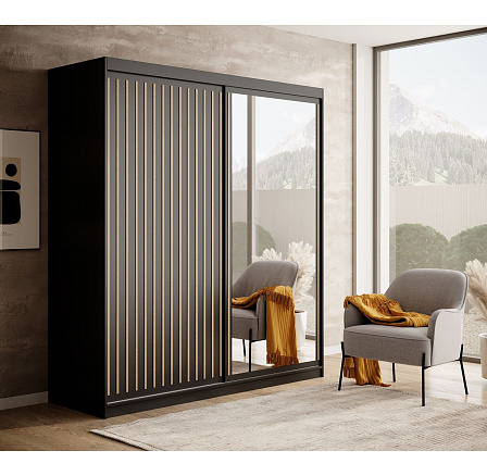 Posuvná skříň Delia 180 Černá+Artisan Posuvná skříň Delia 180 Černá+Artisan